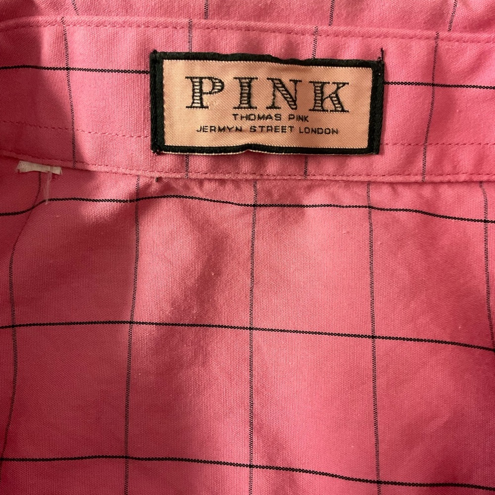 Rare Thomas Pink black & pink checked dress shirt. Bought in Brussels circa 2005